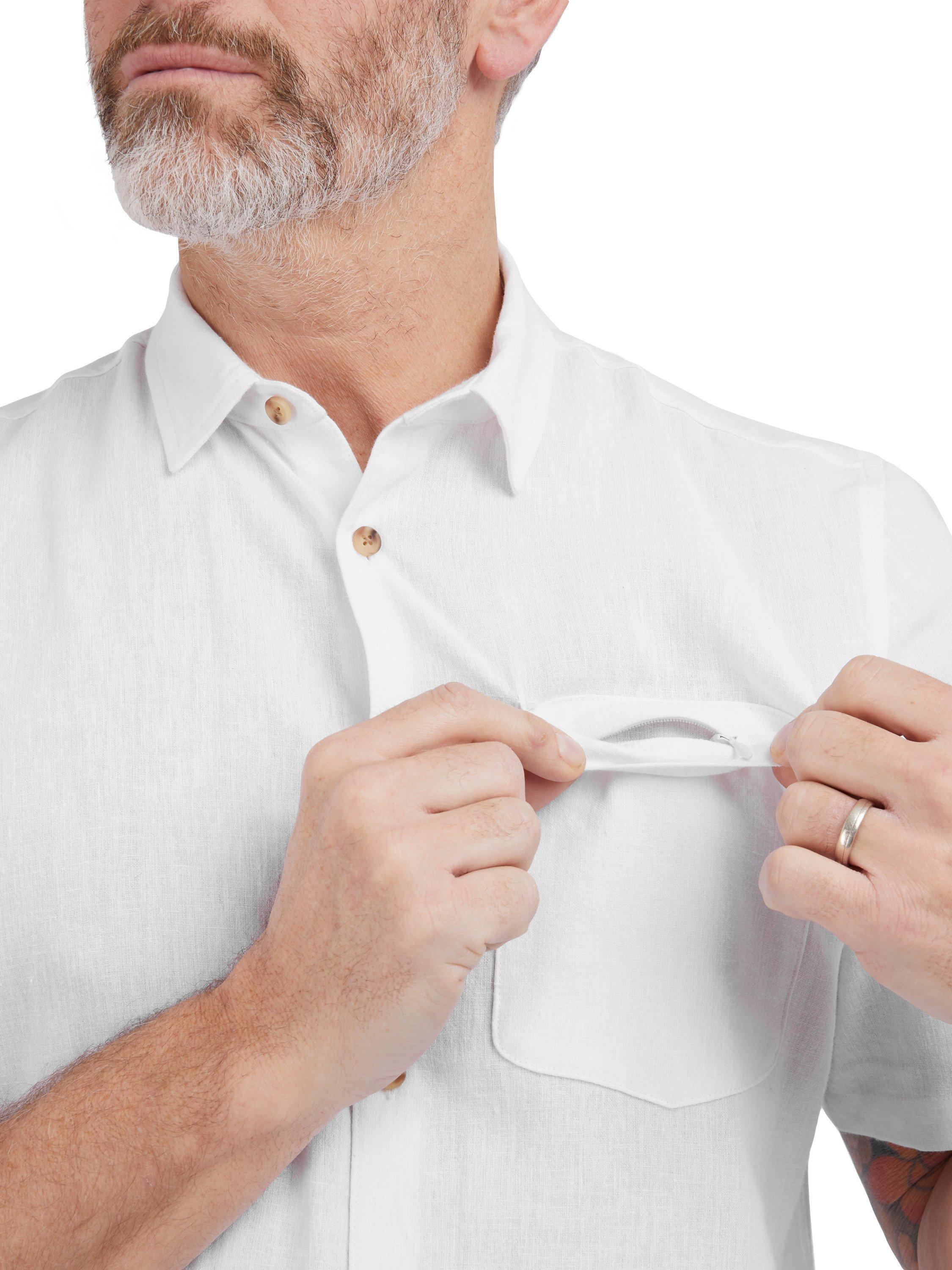 Product image 6 of 7, which shows Rohan Ravello Short Sleeve Linen Blend Shirt, White, S