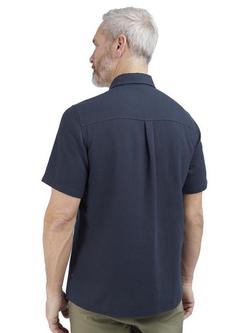 Rohan Ravello Short Sleeve Linen Blend Shirt - view 2, Deep Navy