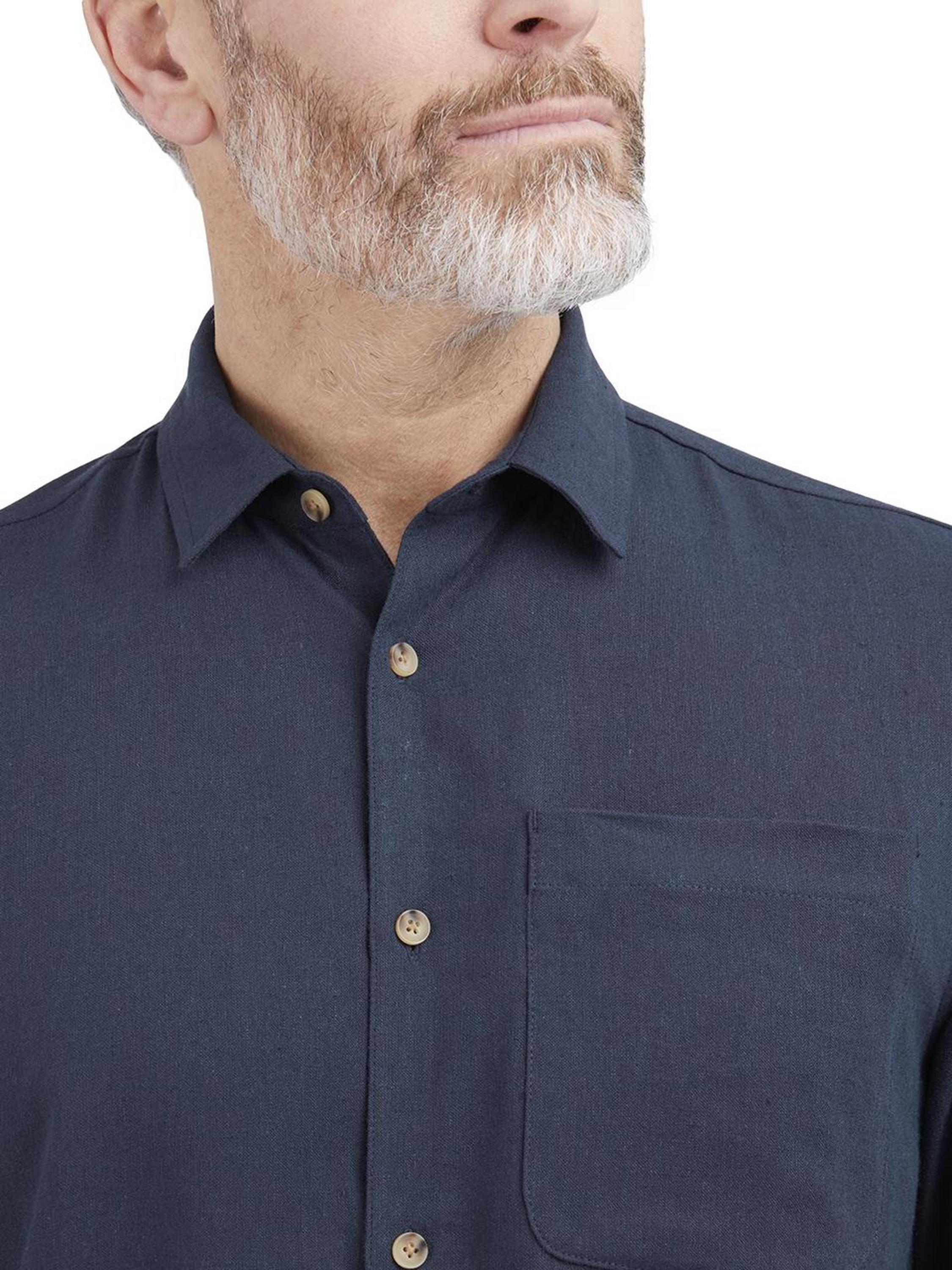 Product image 6 of 7, which shows Rohan Ravello Short Sleeve Linen Blend Shirt, Deep Navy, S