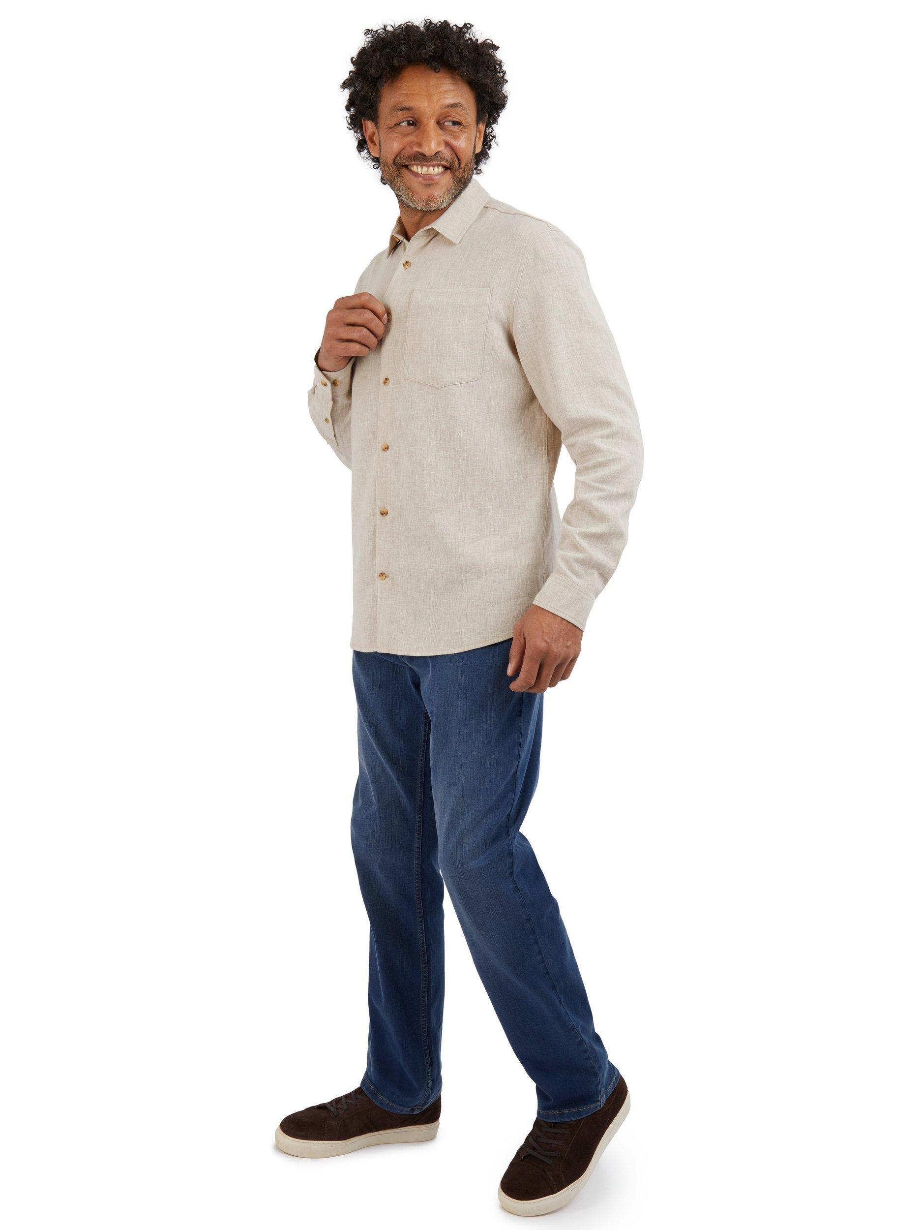 Product image 4 of 6, which shows Rohan Ravello Long Sleeve Linen Blend Shirt, Desert Sand, S