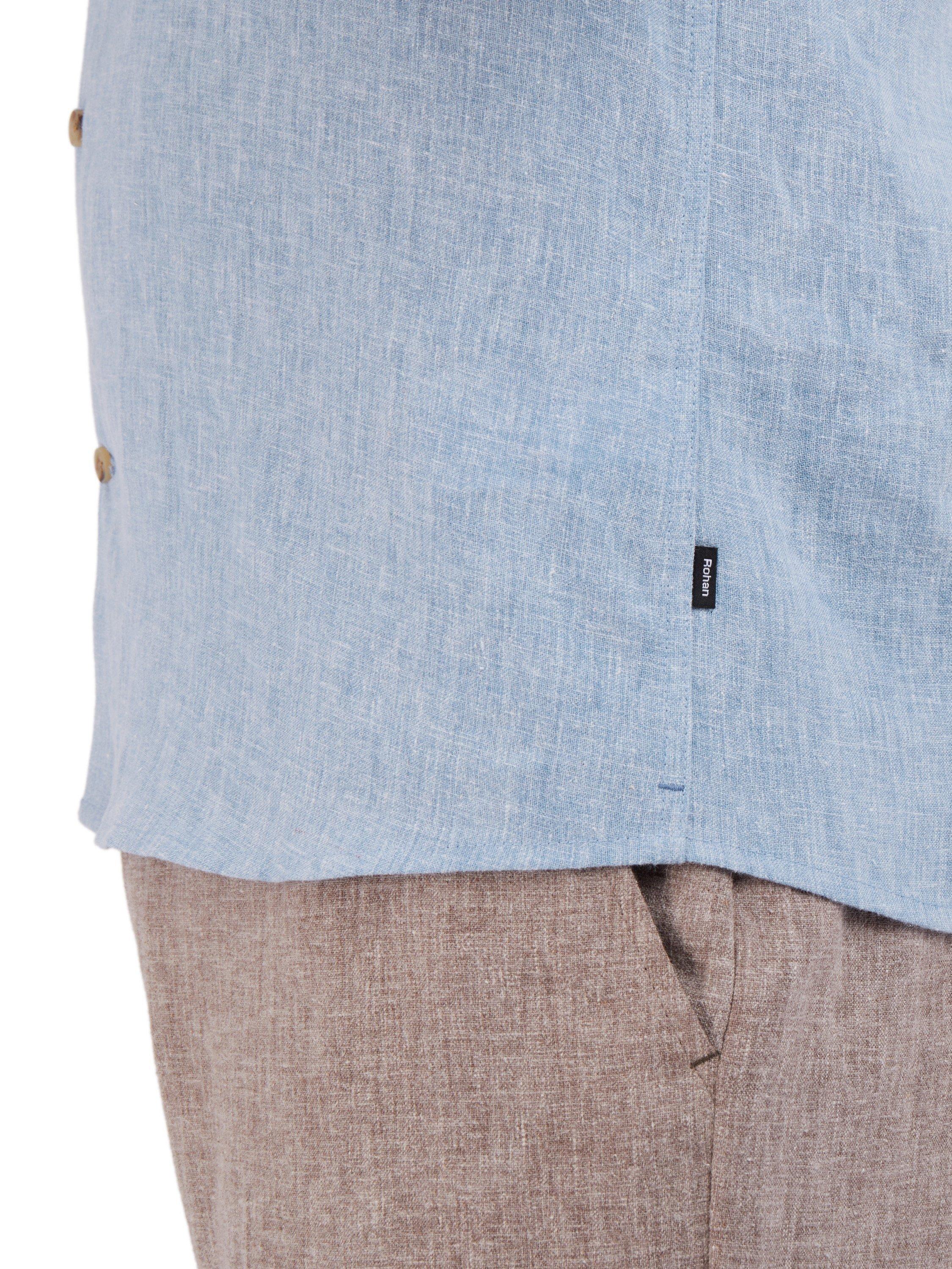 Product image 8 of 9, which shows Rohan Ravello Long Sleeve Linen Blend Shirt, Chambray Blue, S