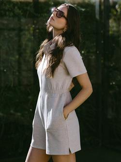 Chelsea Peers LuxeComfort Scuba Playsuit, Camel