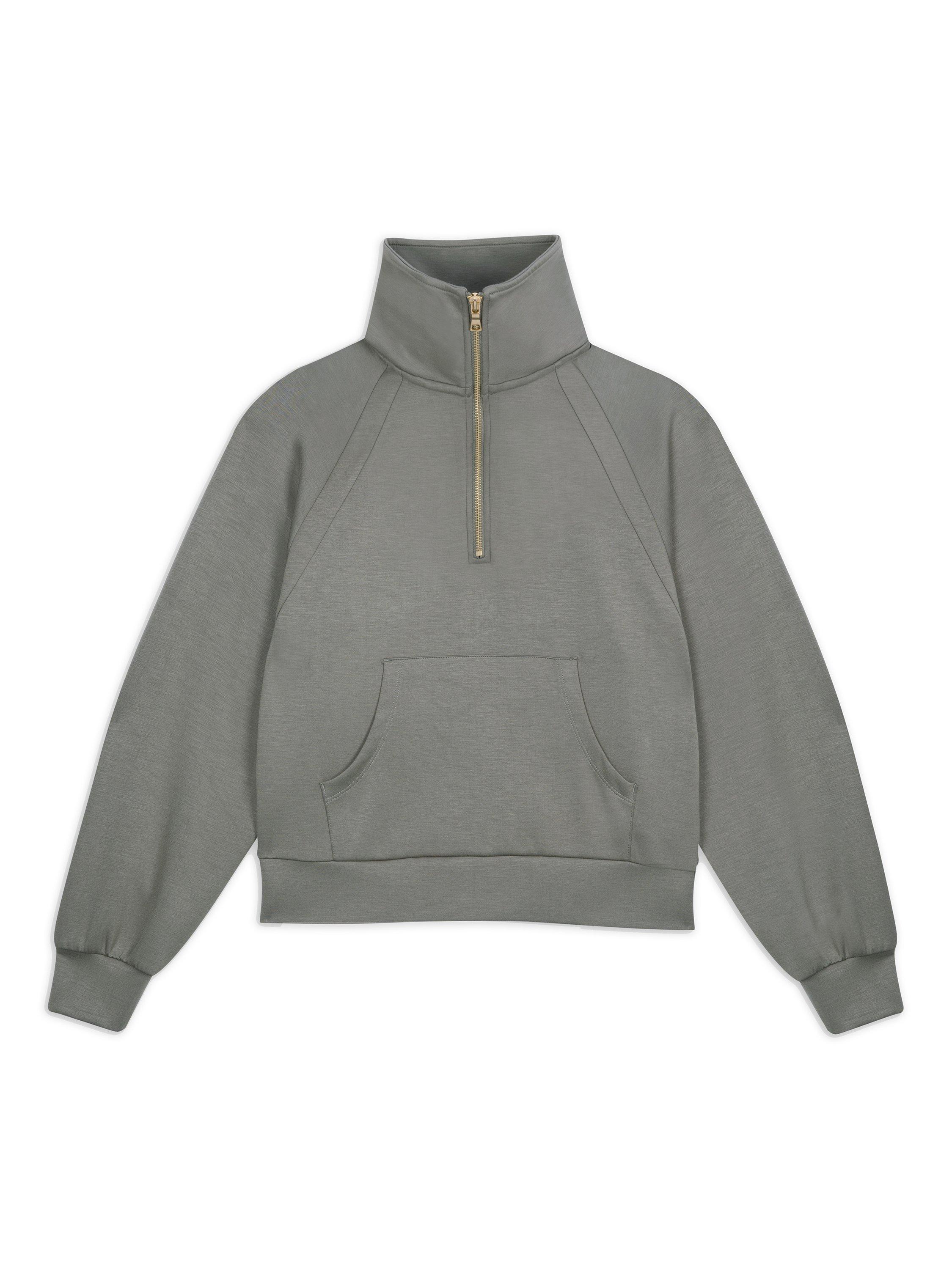Product image 4 of 5, which shows Chelsea Peers LuxeComfort Scuba Sweatshirt, Green, 6