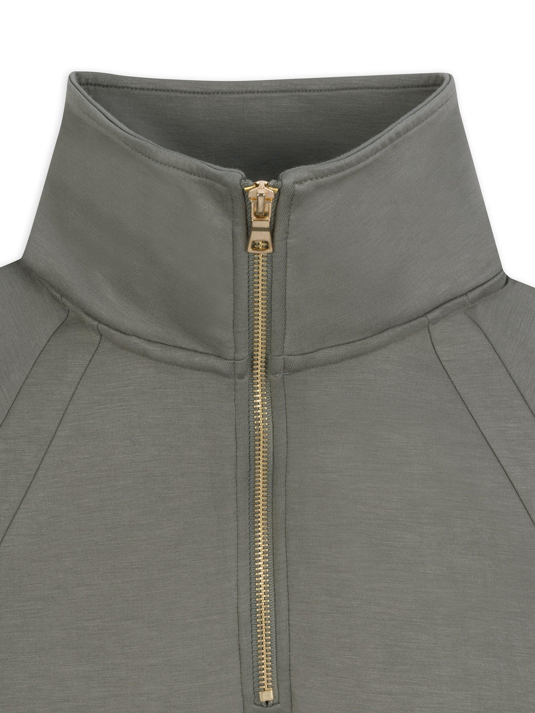 Product image 5 of 5, which shows Chelsea Peers LuxeComfort Scuba Sweatshirt, Green, 6