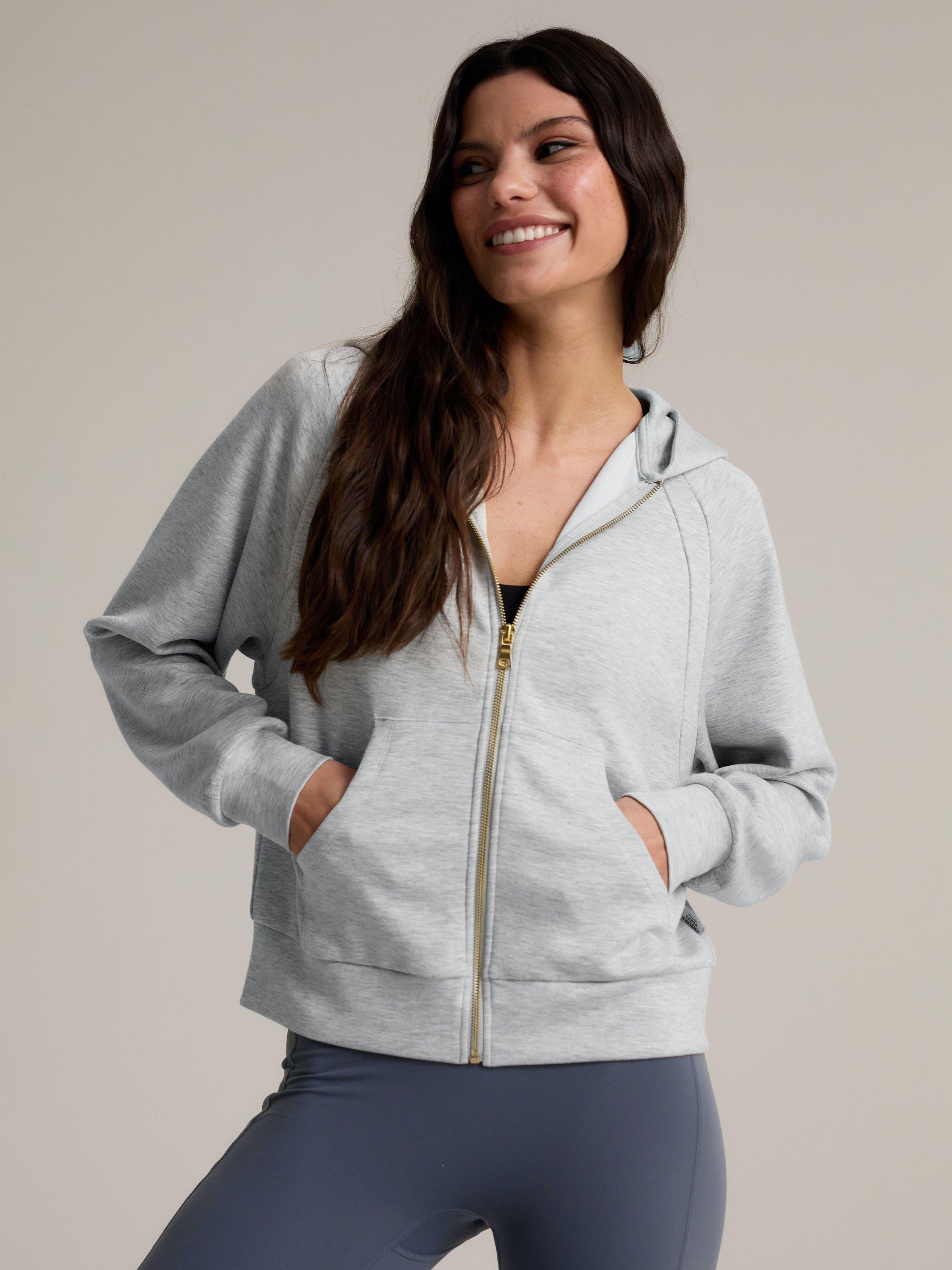 Product image 2 of 6, which shows Chelsea Peers LuxeComfort Scuba Hoodie, Grey, 6
