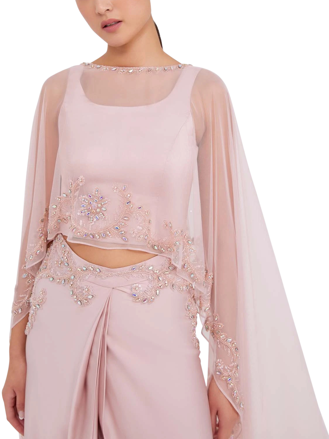Product image 2 of 3, which shows Raishma Jasmine Two-Piece Gown, Blush, 14