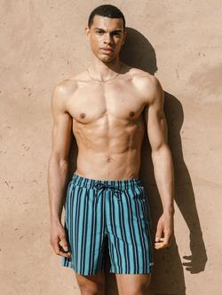 Chelsea Peers Stripe Print Swim Shorts, Multi, Multi