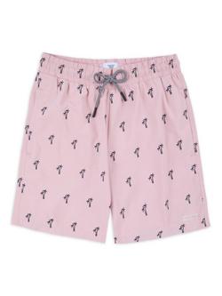 Chelsea Peers Embroidered Palm Tree Swim Shorts, Pink, Pink