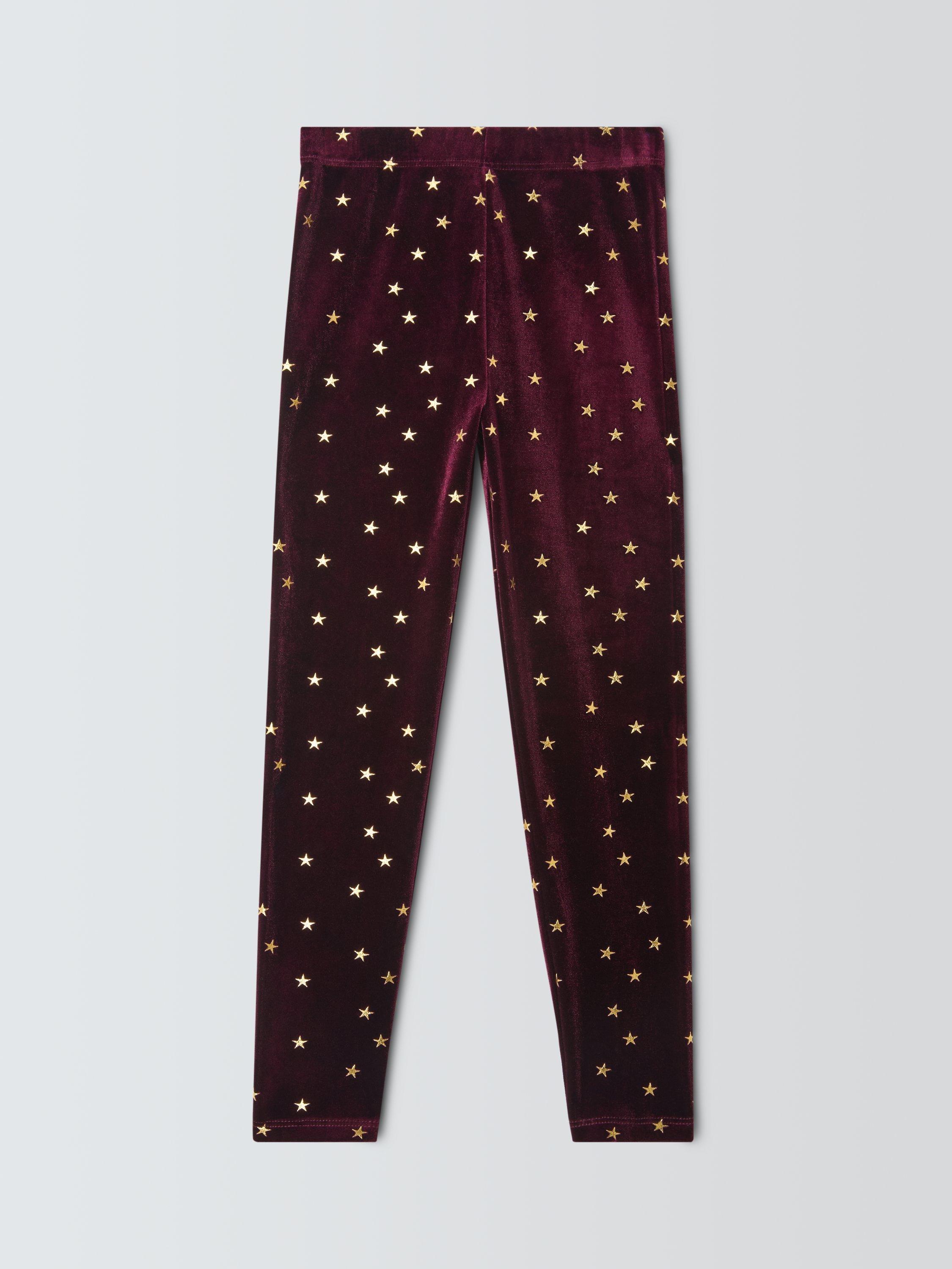 Product image 7 of 7, which shows John Lewis Kids' Star Velour Leggings, Multi, 10 years
