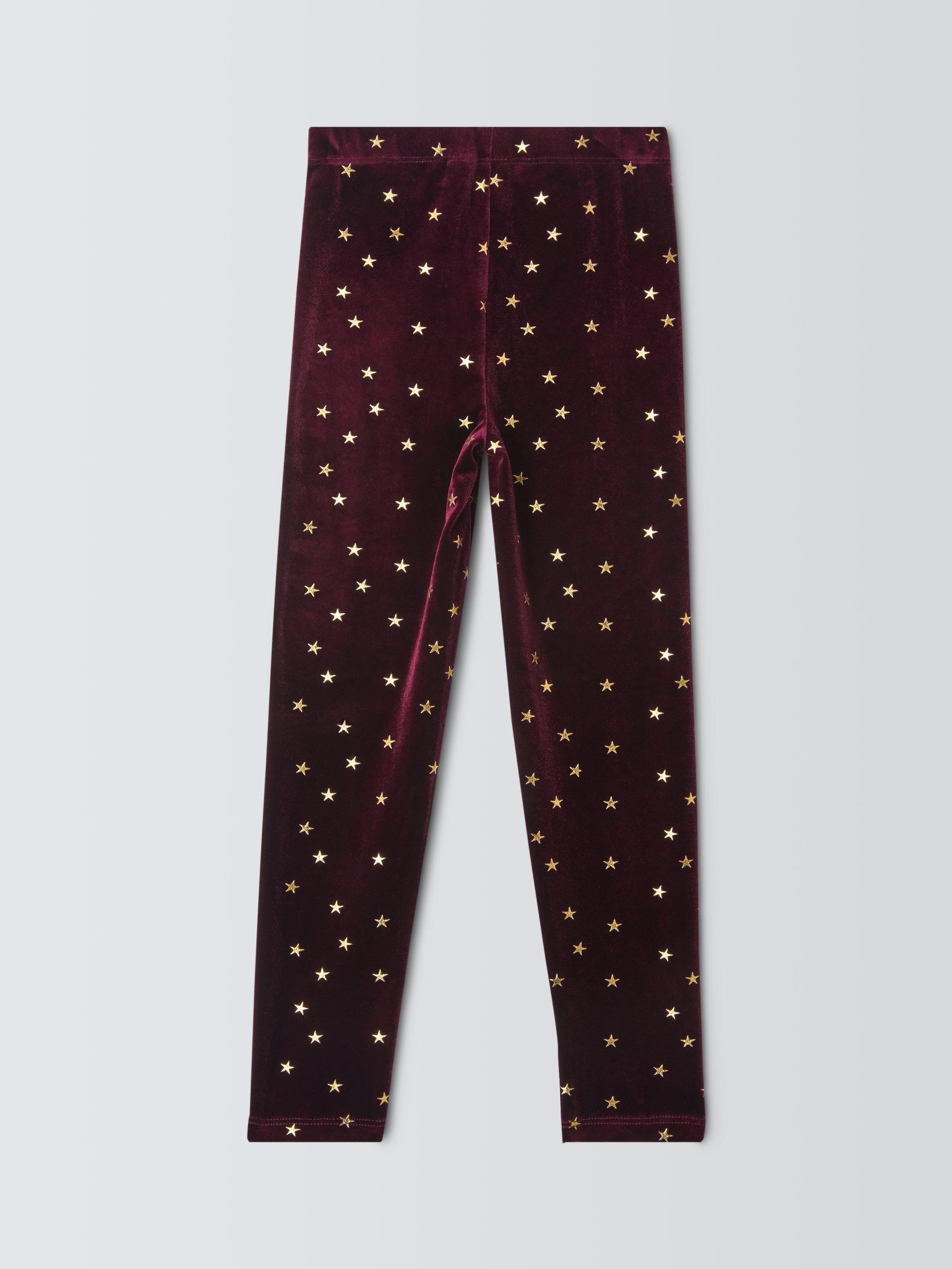 Product image 3 of 7, which shows John Lewis Kids' Star Velour Leggings, Multi, 10 years