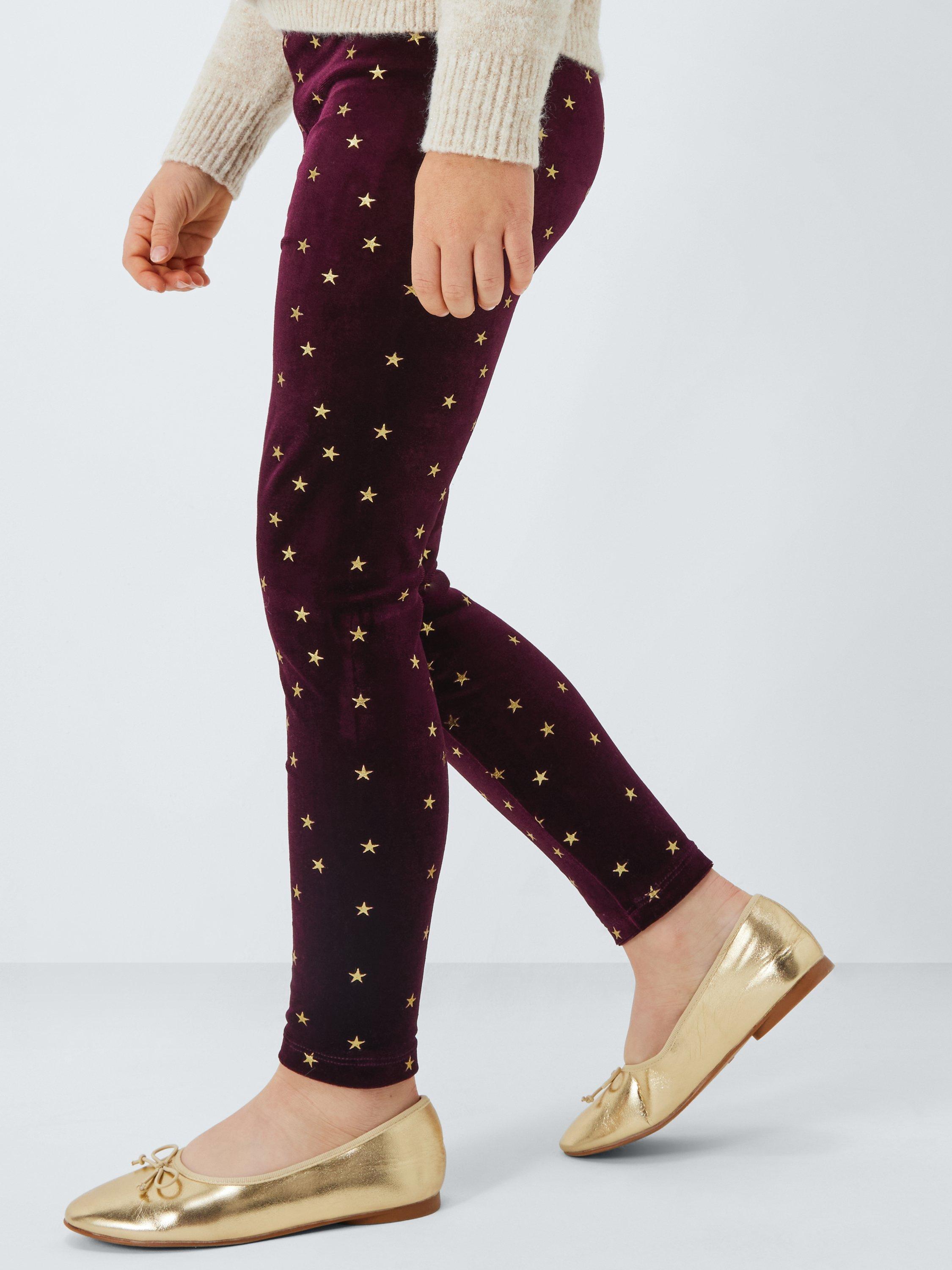 Product image 6 of 7, which shows John Lewis Kids' Star Velour Leggings, Multi, 10 years