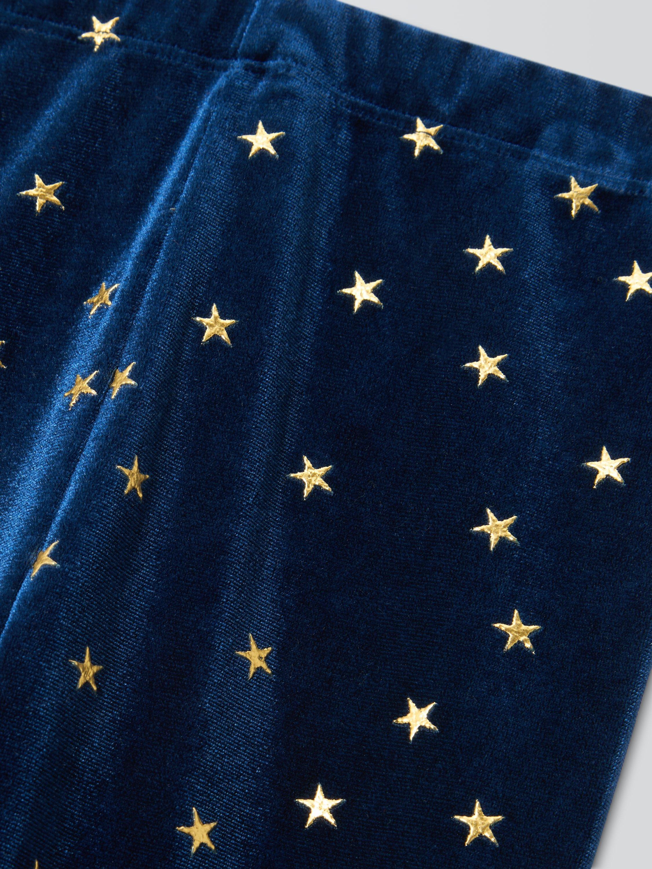 Product image 4 of 7, which shows John Lewis Kids' Star Velour Leggings, Multi, 3 years