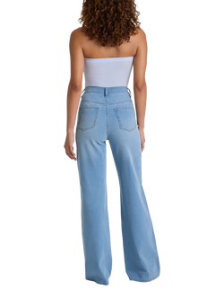 Commando Do It All Denim High Rise Wide Leg Jeans, Washed Indigo - view 2, Washed Indigo