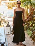 Ro&Zo Petite Bandeau Jersey Maxi Dress, Black