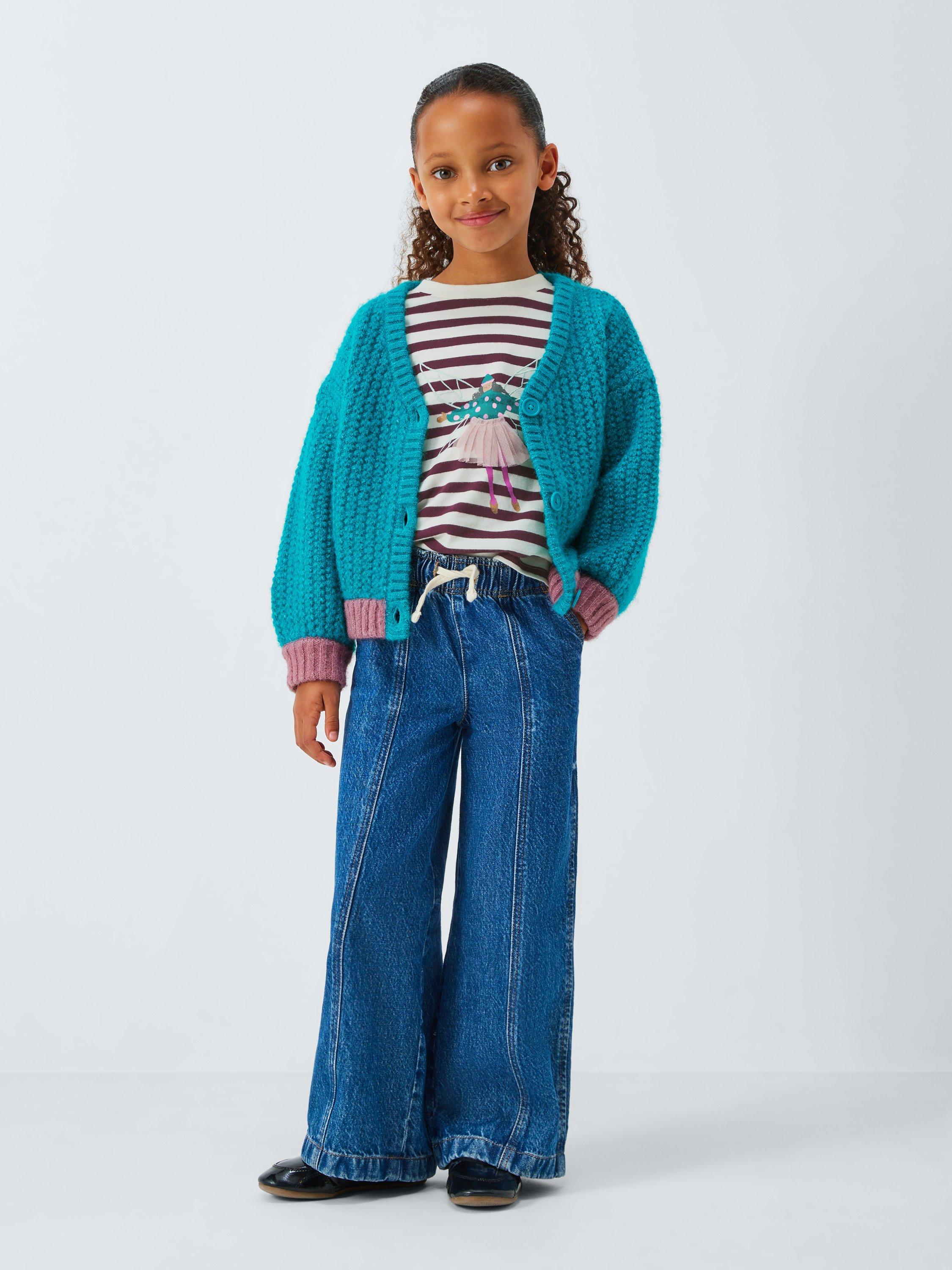 Product image 2 of 7, which shows John Lewis Kids' Fairy Stripe Jersey Top, Multi, 4 years