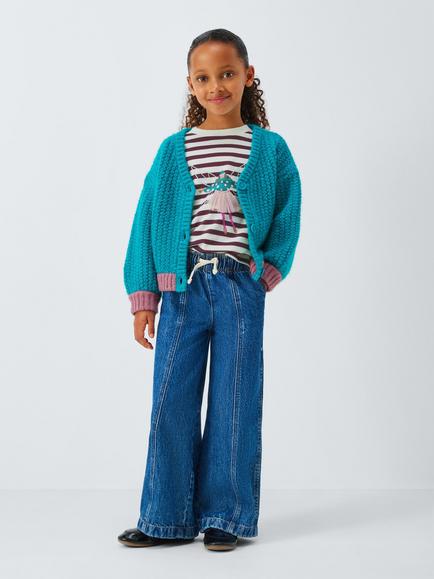 John Lewis Kids' Fairy Stripe Jersey Top, Multi - view 2, Multi