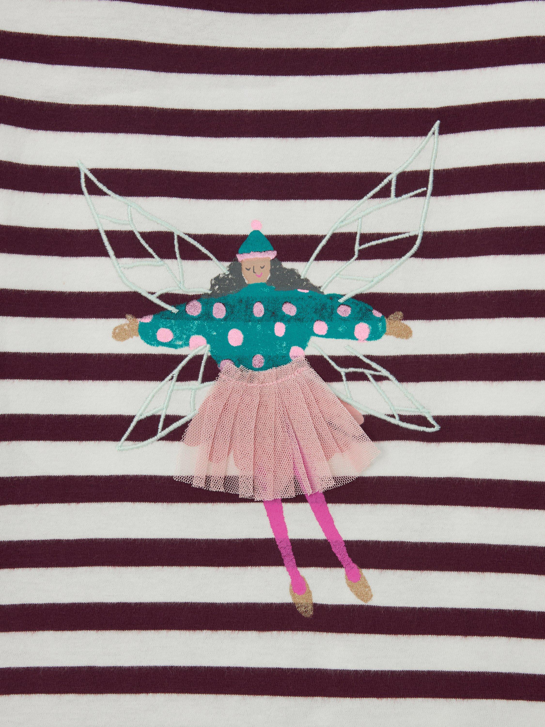 Product image 6 of 7, which shows John Lewis Kids' Fairy Stripe Jersey Top, Multi, 4 years