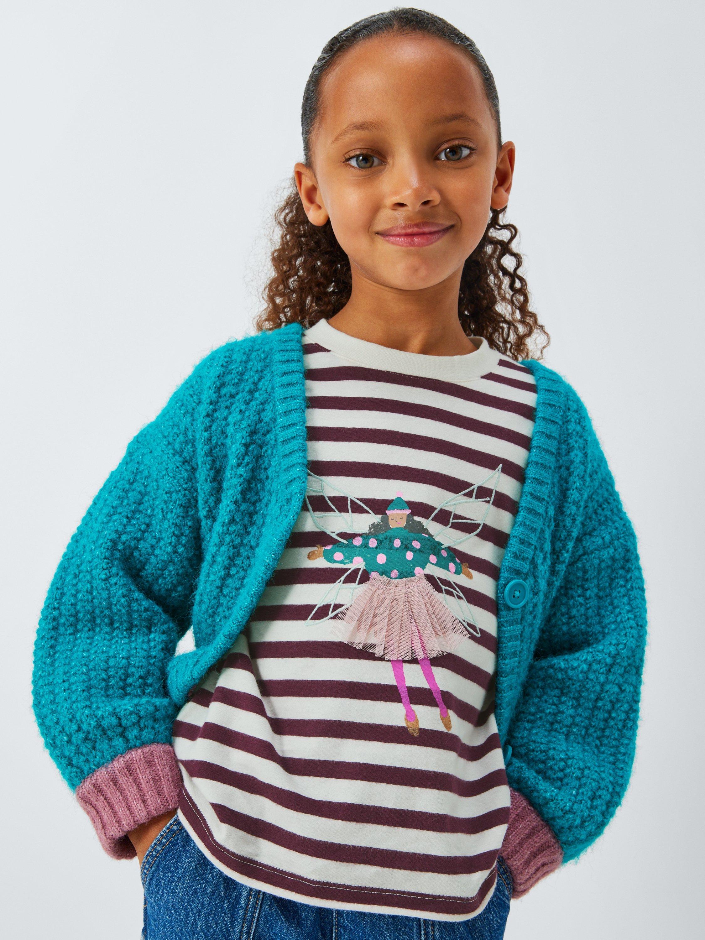 Product image 5 of 7, which shows John Lewis Kids' Fairy Stripe Jersey Top, Multi, 4 years