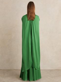 Reiss Petite Fae Cape Back Maxi Dress, Green - view 2, Green