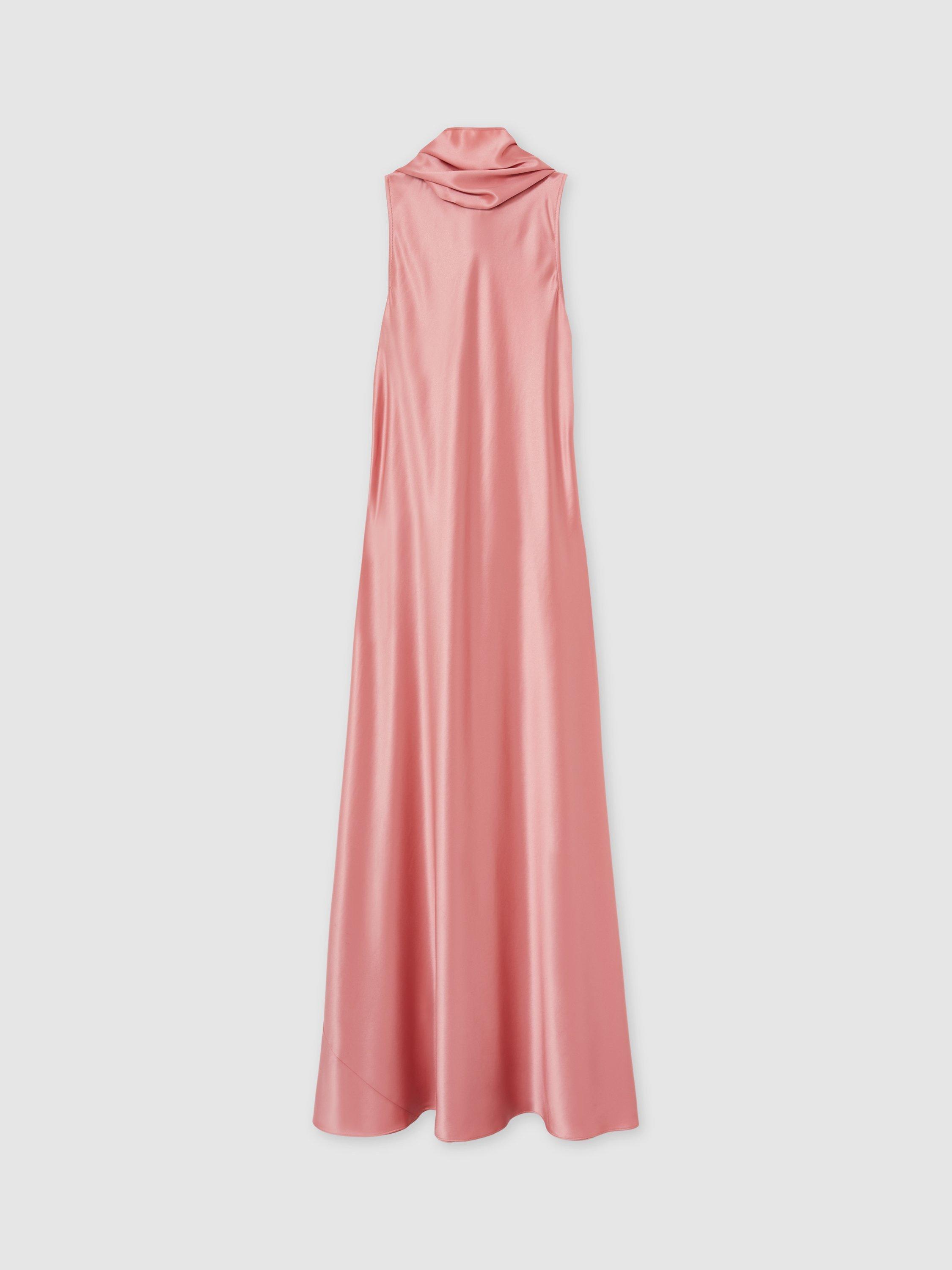 Product image 3 of 5, which shows Reiss Petite Fae Cape Back Maxi Dress, Pink, 6Pt