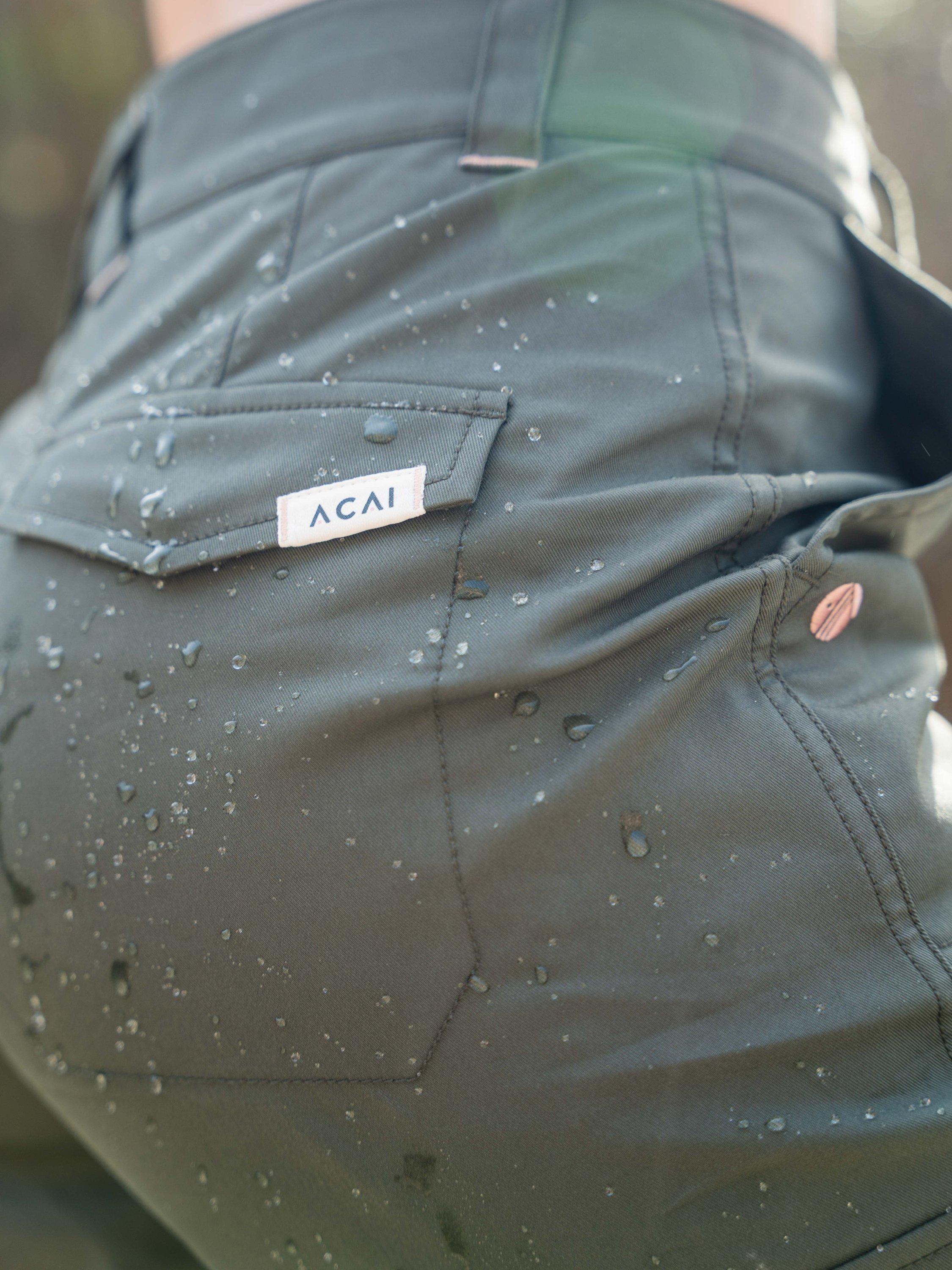 Product image 3 of 7, which shows ACAI Straight Leg Shower Resistant Cargo Trousers, Deep Khaki, 24S