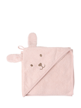 Lindex Baby Hooded Cotton Towel, Light Pink