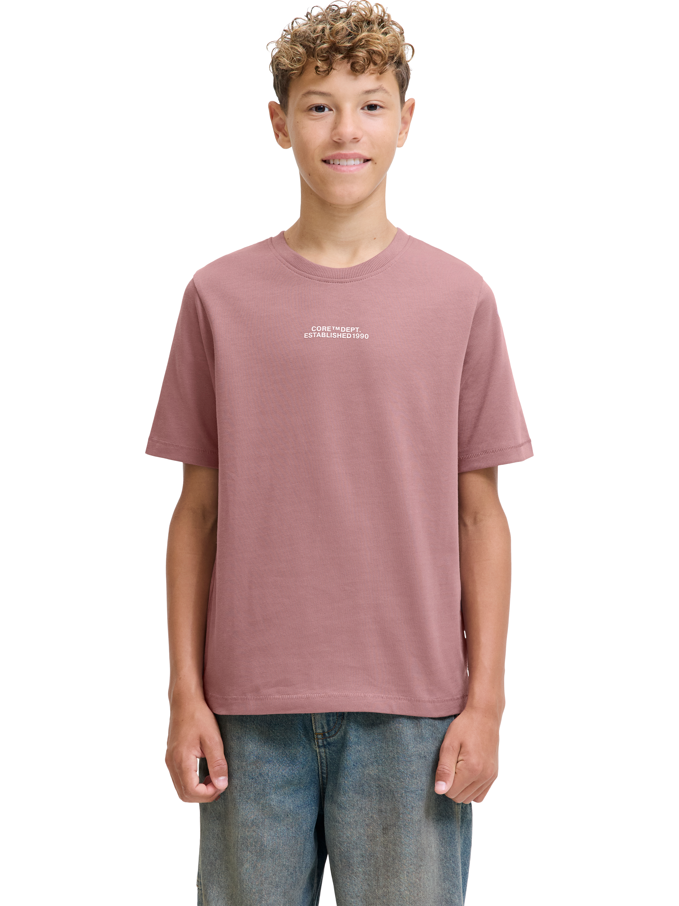 Product image 2 of 2, which shows Jack & Jones Kids' Script Back T-Shirt, Grape Shake, 8 years