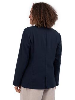 Rohan Sera Linen Blend Crease-Resistant Relaxed Blazer, Deep Navy - view 2, Deep Navy