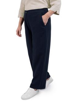Rohan Sera Linen Blend Crease-Resistant Wide Leg Trousers, Deep Navy, Deep Navy
