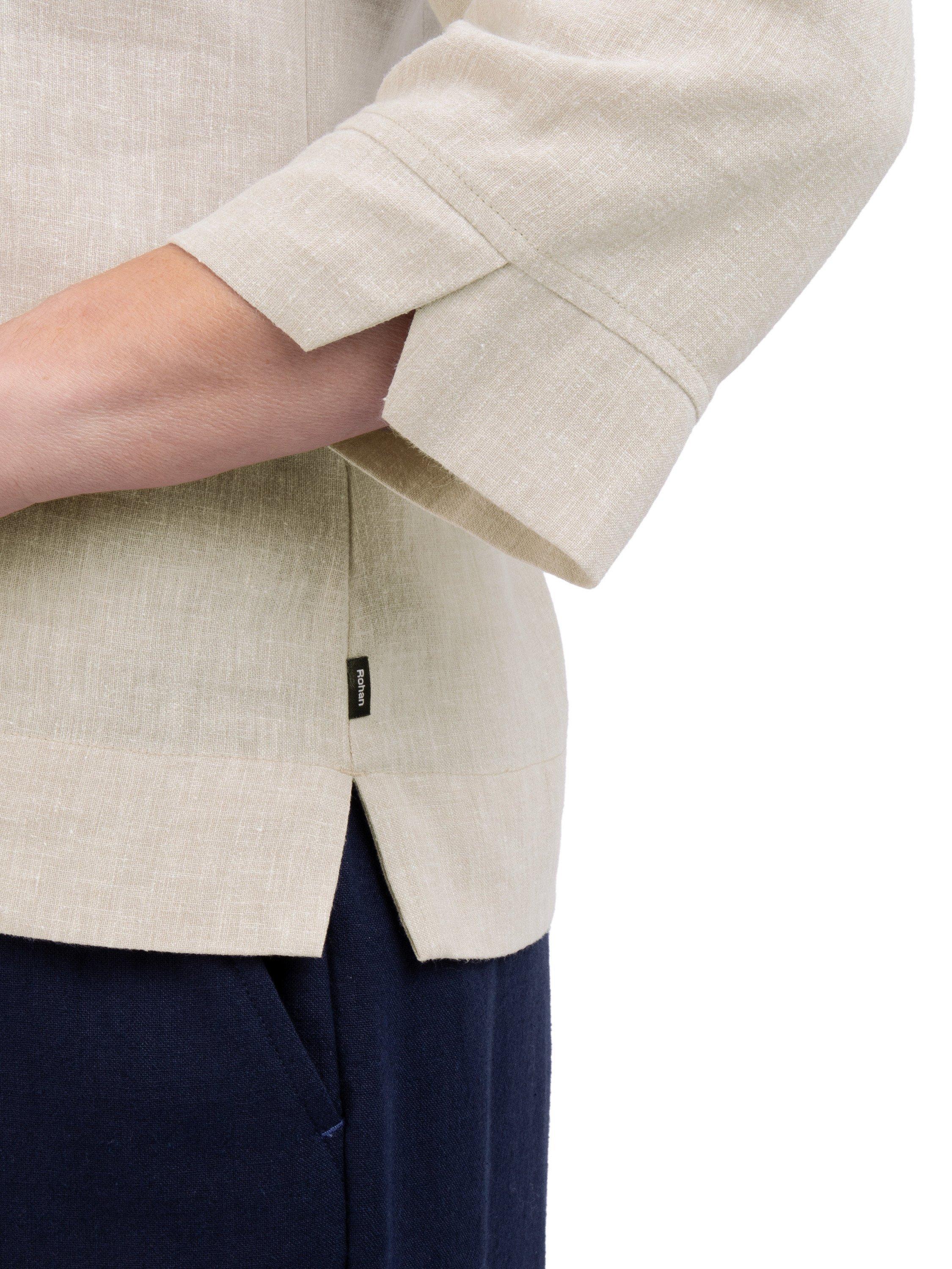 Product image 5 of 6, which shows Rohan Sera Linen Blend Easy-Care 3/4 Length Sleeve Top, Desert Sand, 8