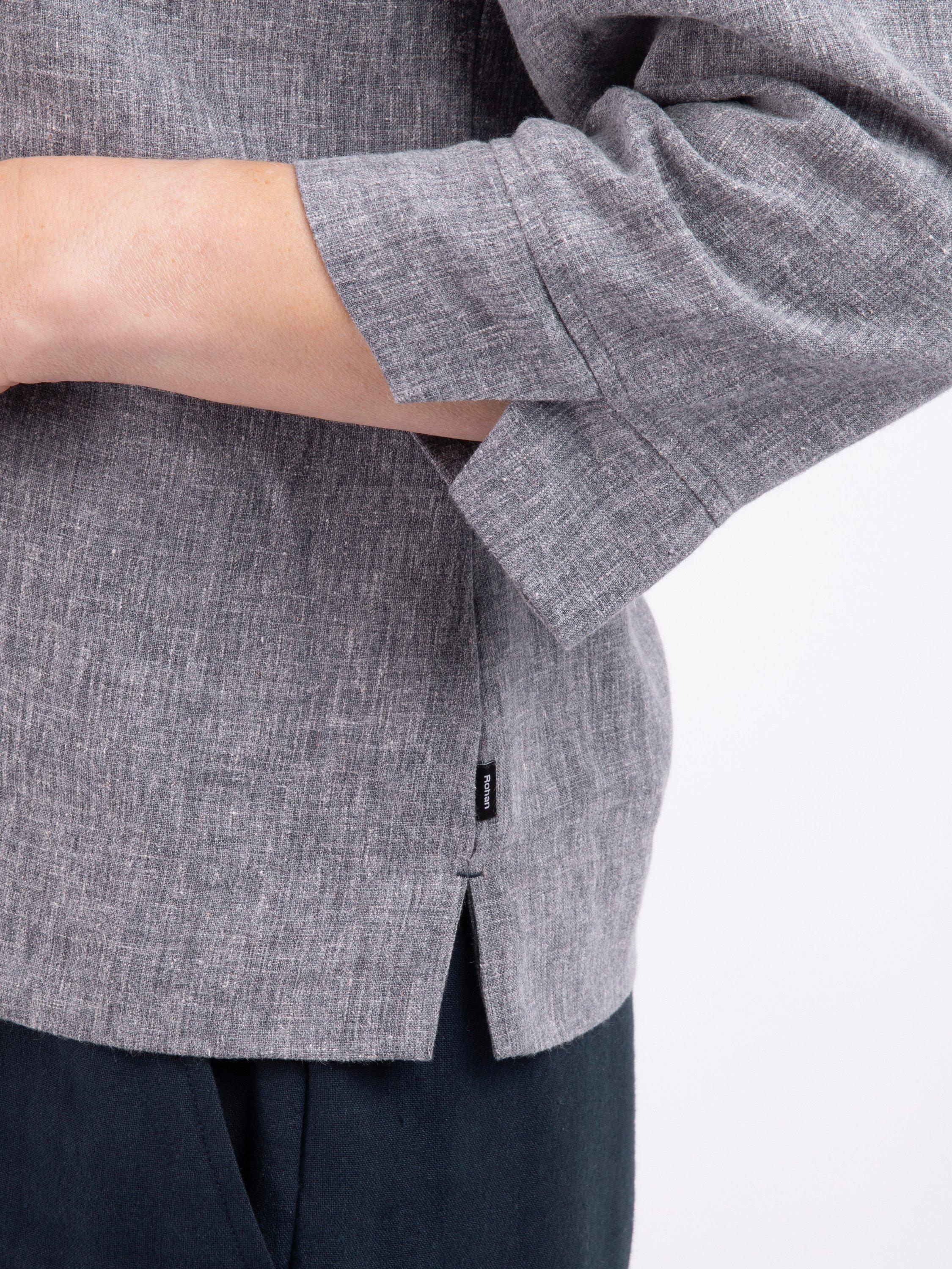 Product image 5 of 7, which shows Rohan Sera Linen Blend Easy-Care 3/4 Length Sleeve Top, Deep Navy, 8
