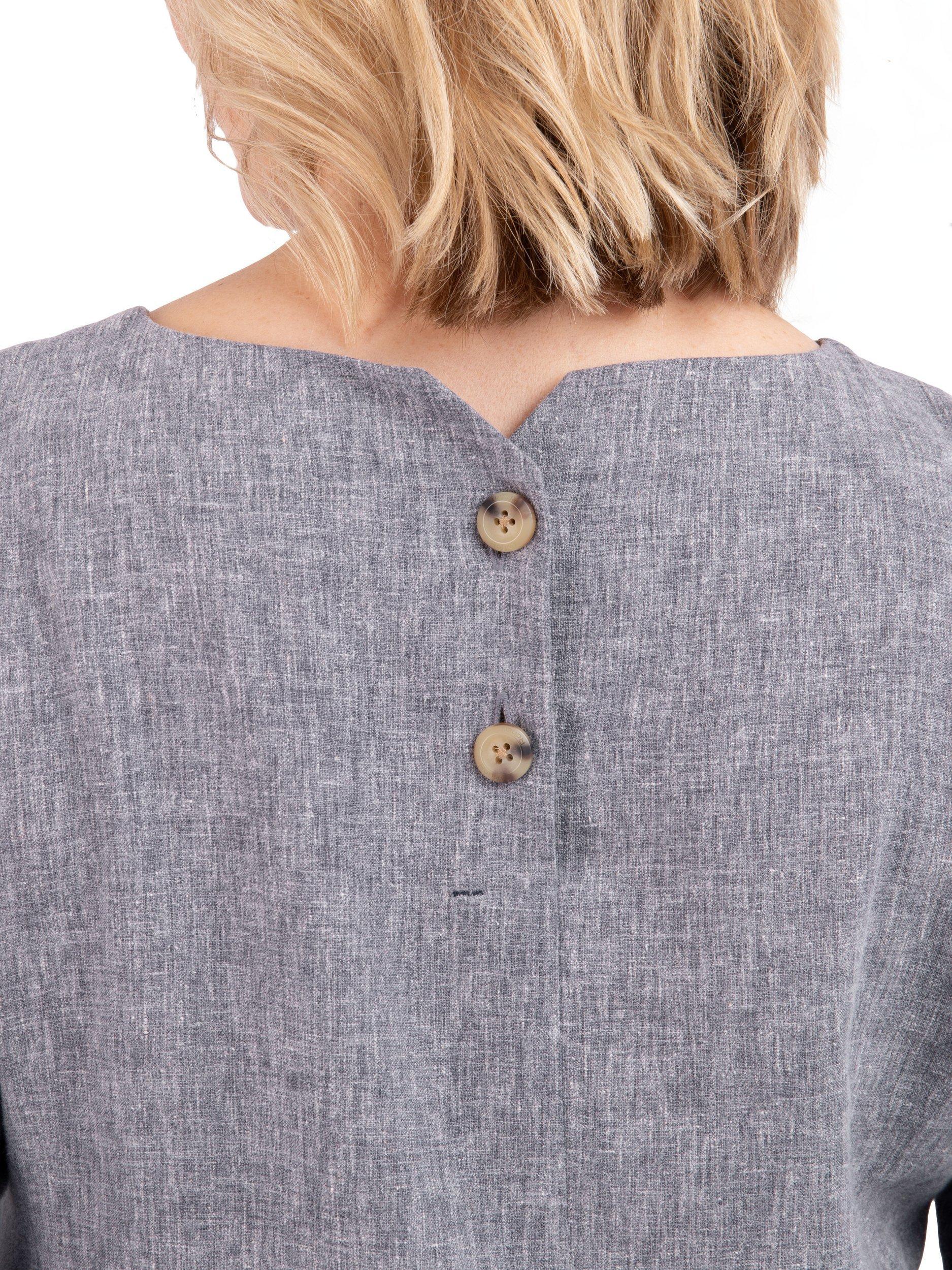 Product image 6 of 7, which shows Rohan Sera Linen Blend Easy-Care 3/4 Length Sleeve Top, Deep Navy, 8