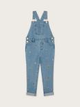 Monsoon Kids' Floral Dungarees, Blue