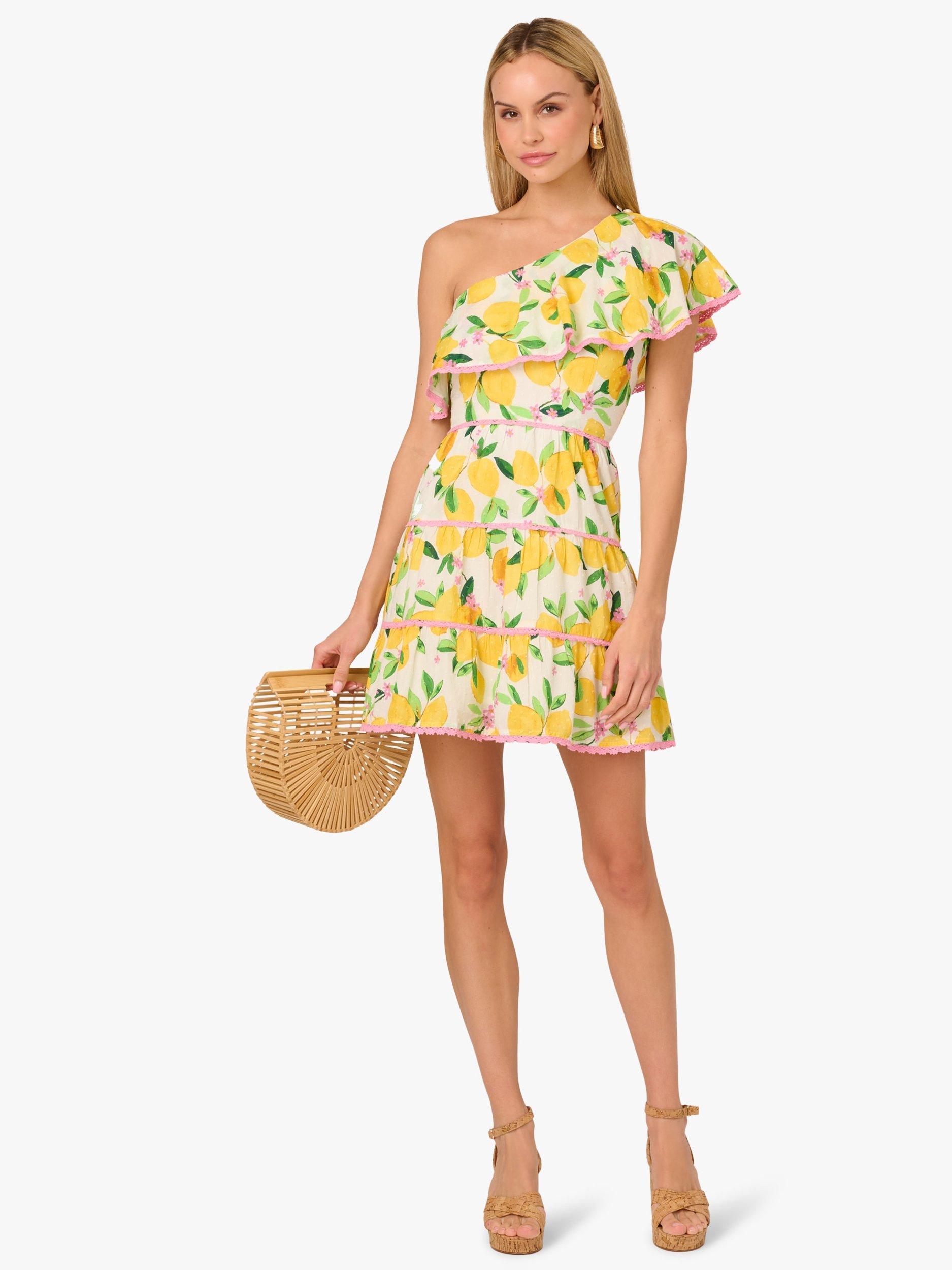 Product image 2 of 7, which shows Adrianna Papell Adrianna by Adrianna Papell Printed Mini Dress, White/Multi, 6