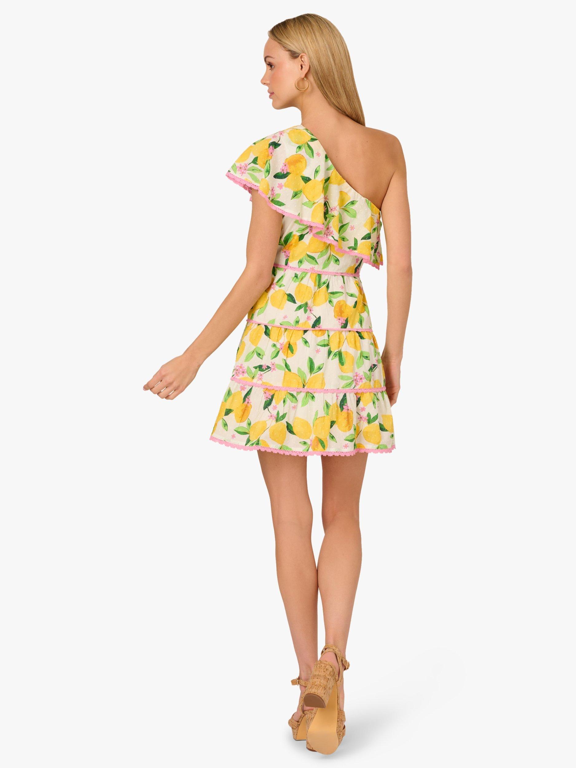 Product image 3 of 7, which shows Adrianna Papell Adrianna by Adrianna Papell Printed Mini Dress, White/Multi, 6