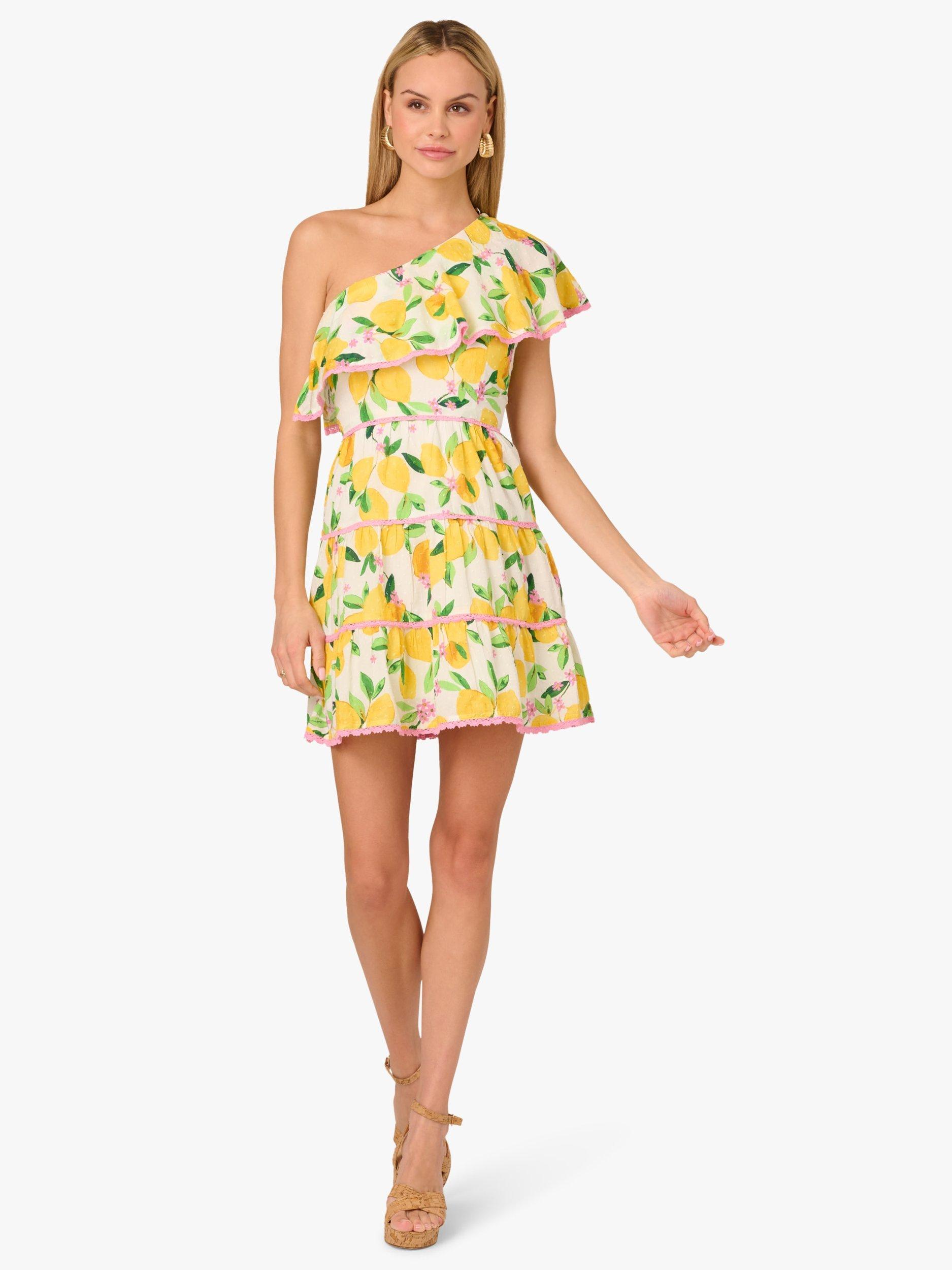 Product image 4 of 7, which shows Adrianna Papell Adrianna by Adrianna Papell Printed Mini Dress, White/Multi, 6