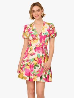 Adrianna Papell Adrianna by Adrianna Papell Floral Mini Dress, Pink/Multi, Pink/Multi