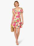 Adrianna Papell Adrianna by Adrianna Papell Floral Mini Dress, Pink/Multi