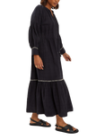 Accessorize Long-Sleeve Tiered Maxi Dress