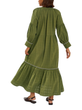 Accessorize Long-Sleeve Tiered Maxi Dress