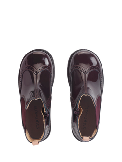 Start-Rite Kids' Leather Chelsea Boots, Burgundy Patent - view 2, Burgundy Patent