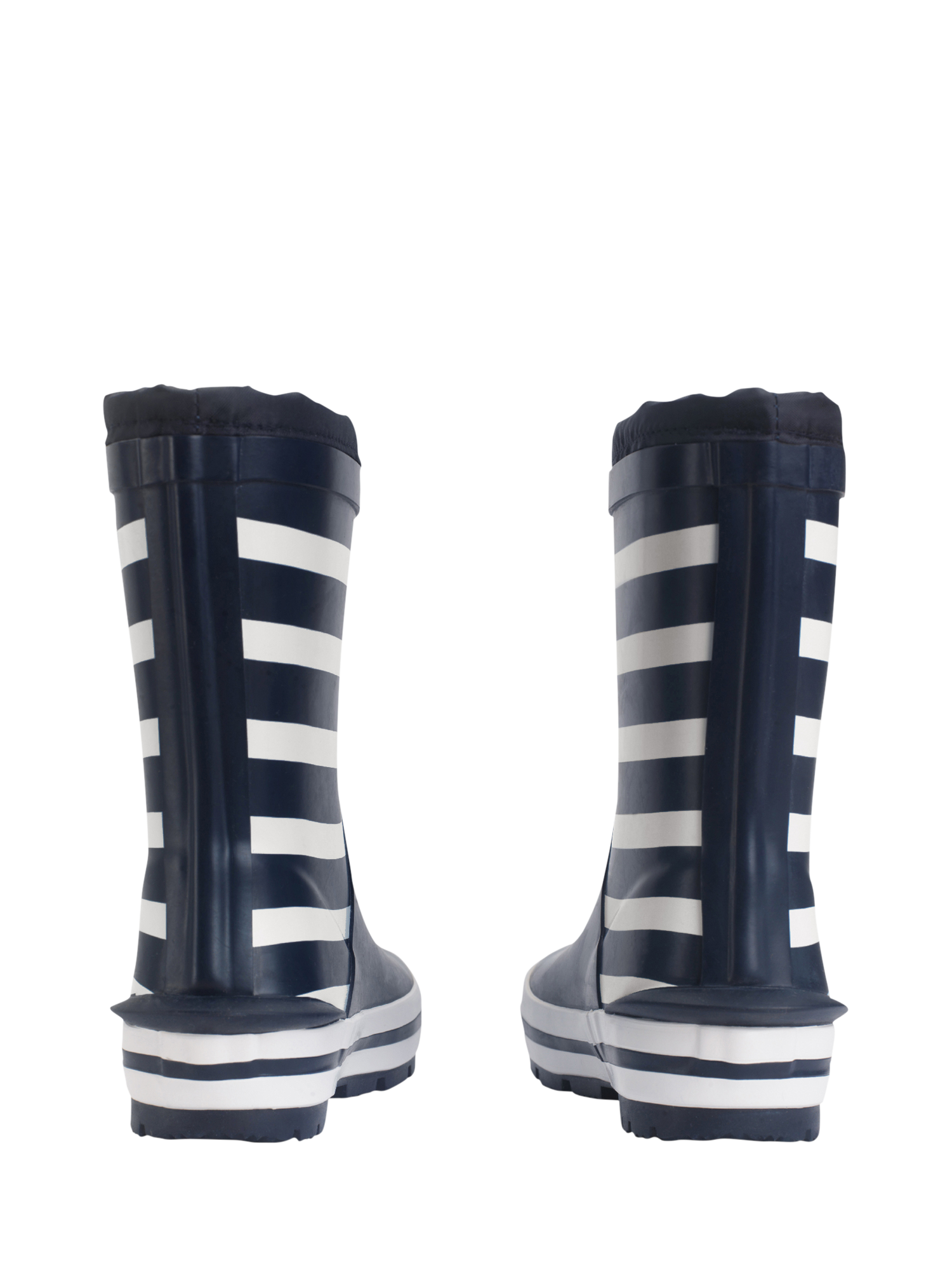 Product image 5 of 5, which shows Start-Rite Kids' Big Puddle Wellington Boots, Navy/White Stripe, 9 Jnr