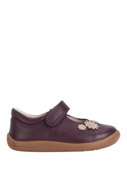 Start-Rite Kids' Fairy Tale Flower Appliqué Shoes, Burgundy Leather, Burgundy Leather