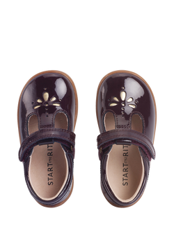 Start-Rite Kids' Classic T-Bar Shoes, Burgundy Patent - view 2, Burgundy Patent