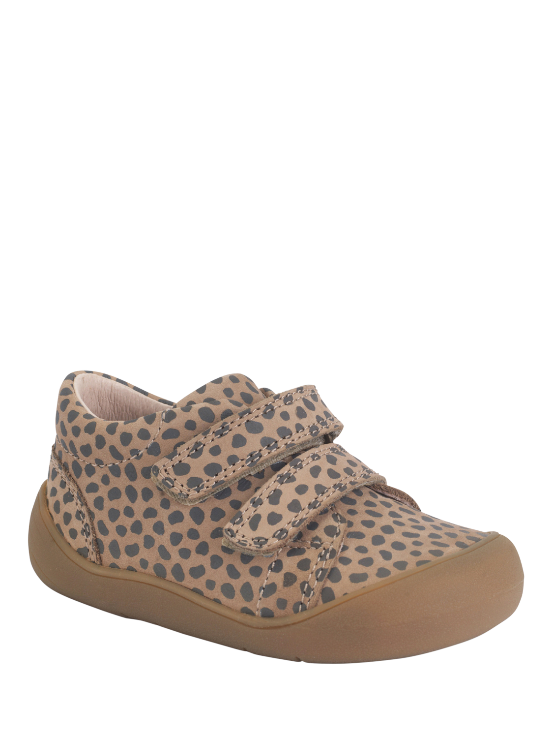 Product image 3 of 6, which shows Start-Rite Kids' Scoot Leather Midi Boots, Taupe Nubuck/Splash, 3 F Jnr