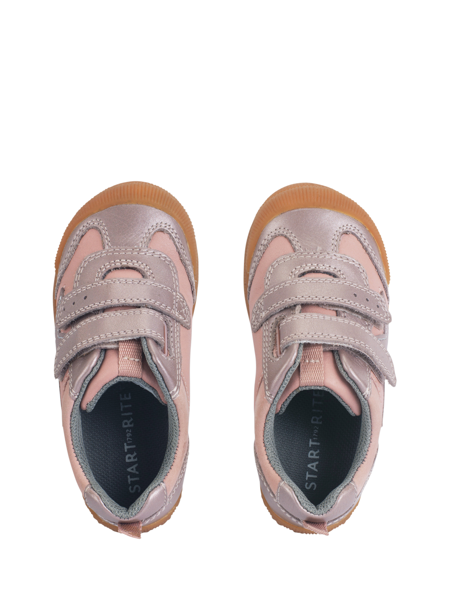 Product image 2 of 6, which shows Start-Rite Kids' Tickle Star Trainers, Pink/Blush Leather, 4 F Jnr