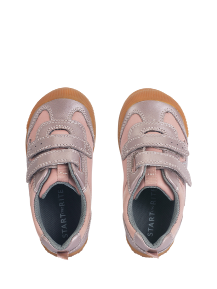 Start-Rite Kids' Tickle Star Trainers, Pink/Blush Leather - view 2, Pink/Blush Leather