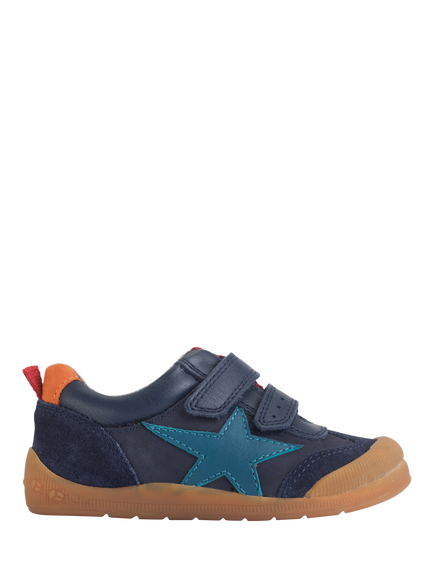 Start-Rite Kids' Tickle Star Trainers, Navy/Multi Leather, Navy/Multi Leather
