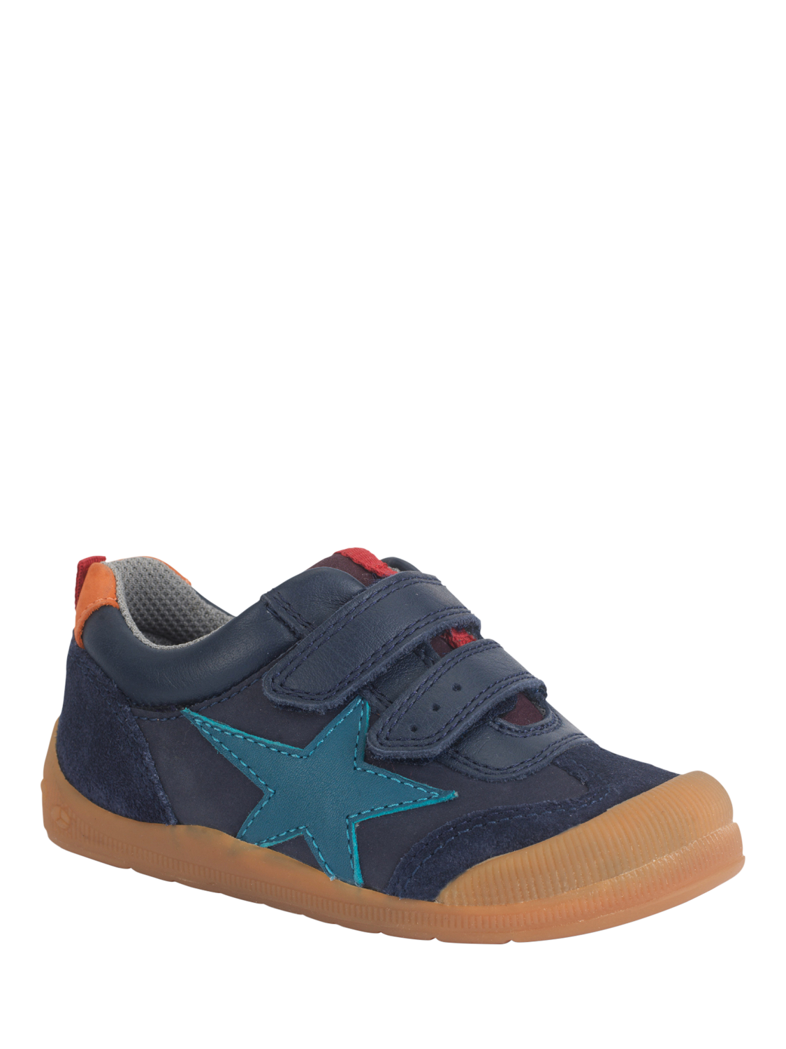 Product image 3 of 6, which shows Start-Rite Kids' Tickle Star Trainers, Navy/Multi Leather, 4 F Jnr