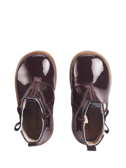 Start-Rite Kids' Wonderland First Boots, Burgundy Patent/Gold - view 2, Burgundy Patent/Gold